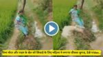 बिना मोटर और पाइप के खेत की सिंचाई के लिए महिला ने लगाया चौकस जुगाड़, देखे Video...