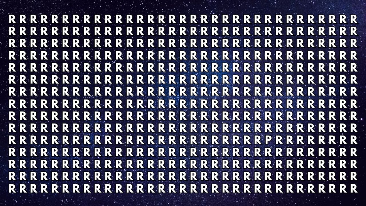 Optical illusion: दिमाग की असली परीक्षा! 10 सेकंड में ढूंढ निकाले 'R' की भीड़ में छुपा 'P'