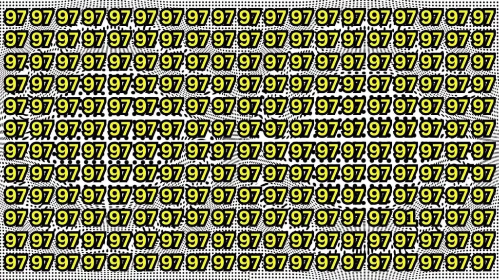 Optical Illusion: आँखे हैं तेज तो ढूंढ निकालो 97 के भीड़ में दुबक कर बैठा 91 अंक, ढूंढ निकाला तो कहलाओगे चाणक्य का पोता