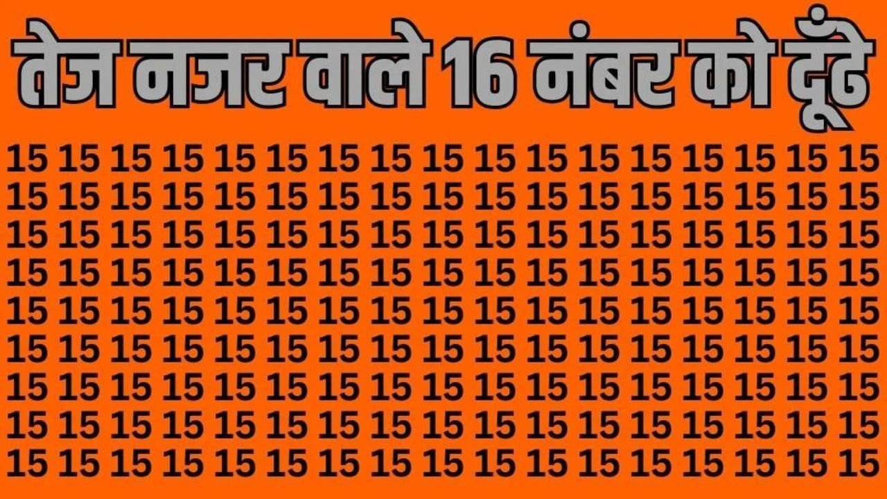 optical illusion: 15 अंक के आड़ में दुबक कर बैठा 16 अंक ढूंढ़ने वाला कहलायेगा बीरबल का नाती