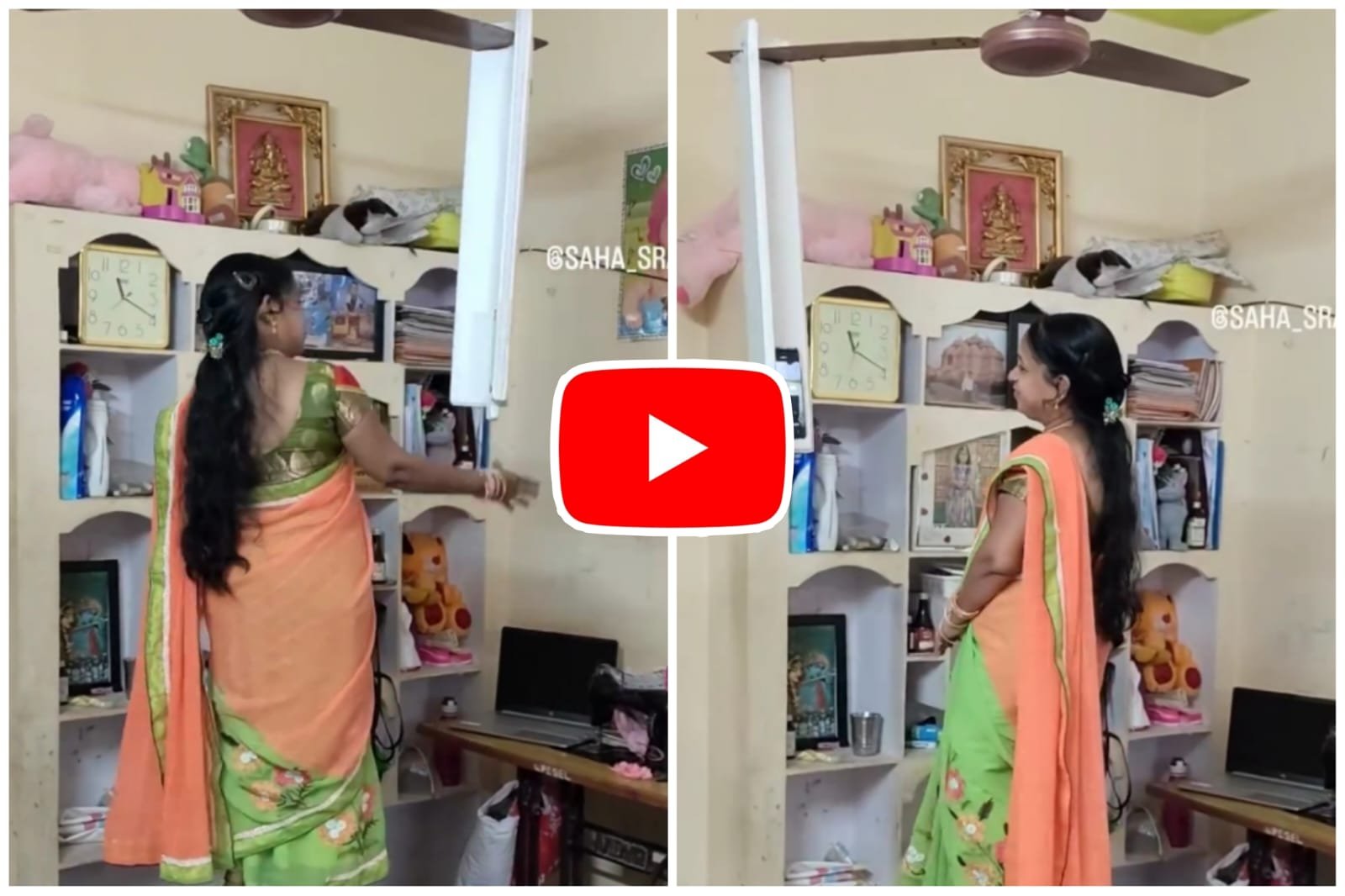 Desi Jugaad: Woman used strong Desi Jugaad to make 360 ​​degree video from mobile