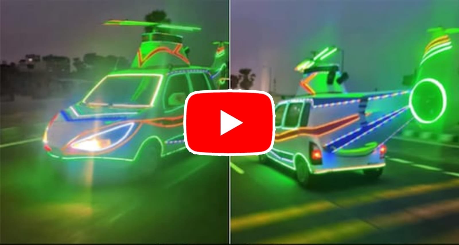 Funny Desi Jugaad: Did something with the car and it became a glowing helicopter