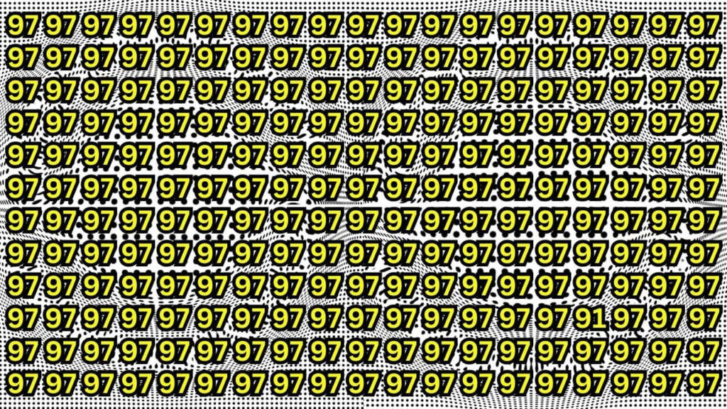 Optical illusion: Free में दिमाग का व्यायाम करने के लिए 97 के भीड़ में ढूंढे 91 अंक, ढूंढ लिया तो कहलाओगे चाणक्य का पोता