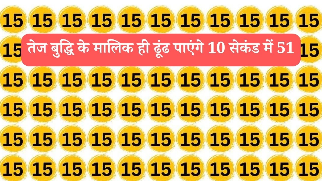 Optical illusion: तेज बुद्धि के मालिक ही ढूंढ पाएंगे 10 सेकंड में 15 की भीड़ में 51, ढूंढ निकाला तो कहलाओगे सुपरस्मार्ट