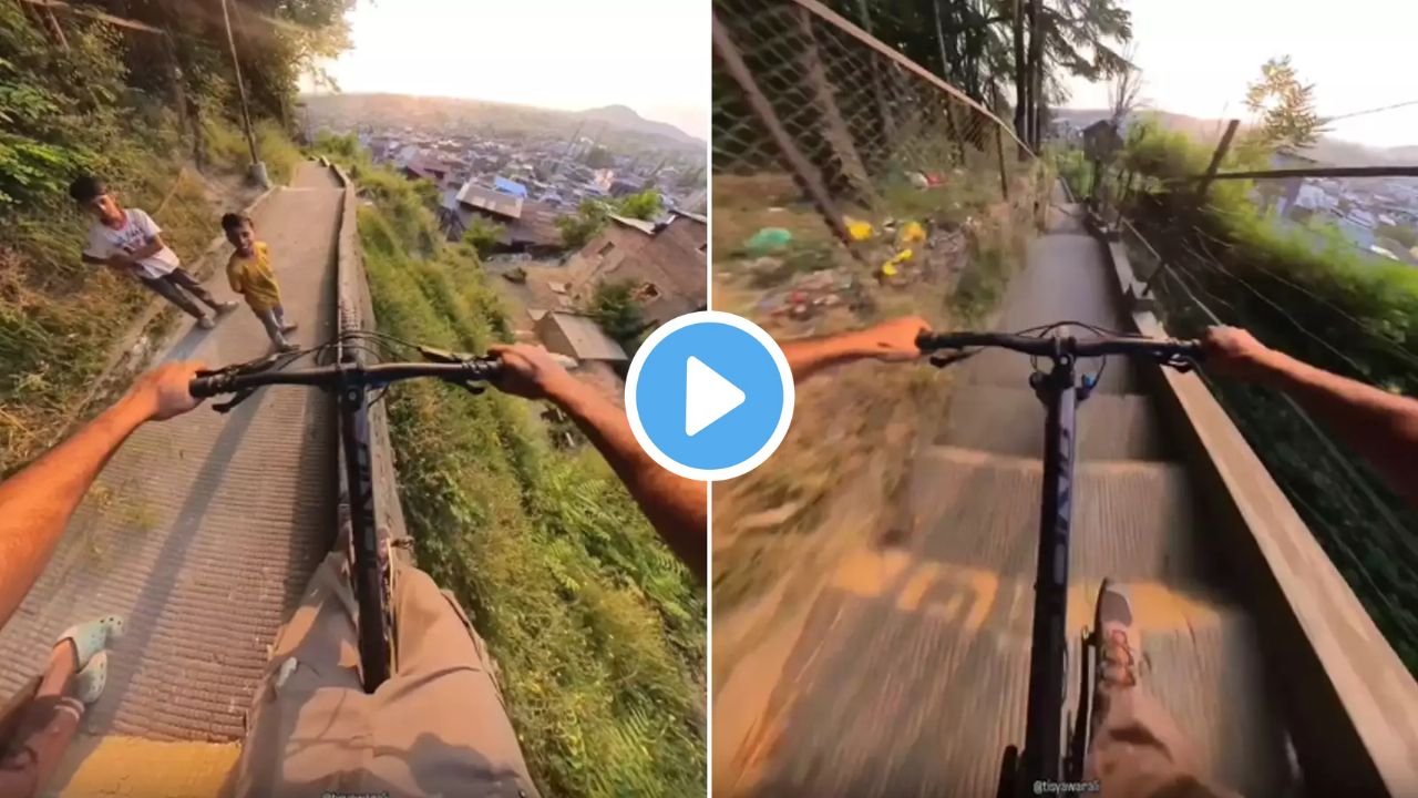सिंगल ईट की दीवार पर जान जोखिम में डालकर साईकिल से स्टंट करता नजर आया शख्स, देखे रोंगटे खड़े कर देने वाला वीडियो