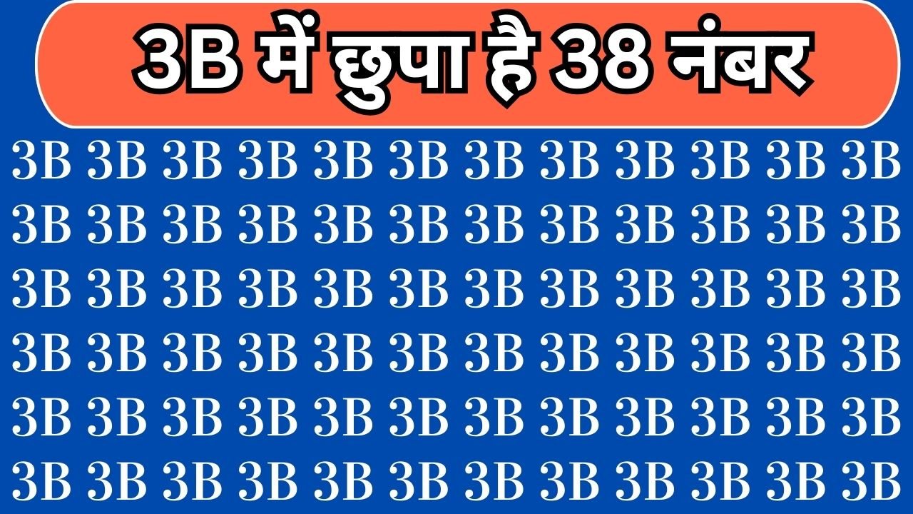 Optical Illusion: फ्री फ़ोकट में दिमाग की बत्ती जलाना हैं तो 2 सेकंड में 3B के आड़ में छिपे 38 को ढूंढ कर दिखाईये, मान जायेगे जीनियस