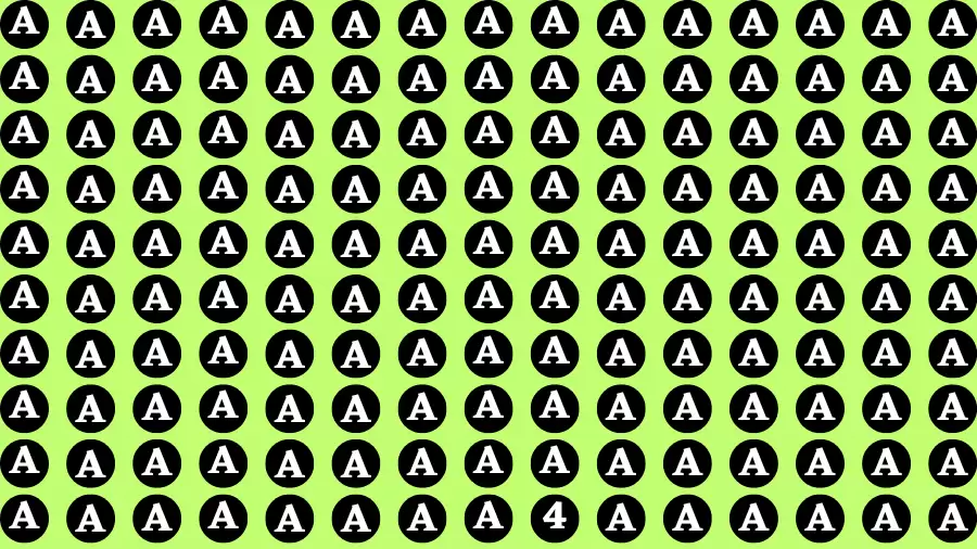 Optical illusion: आँखो में नहीं चढ़ा हैं चश्मा तो A के बीच में खोज निकालिये 4 सेकंड में 4 अंक, ढूंढ लिया तो मान जायेगे चश्मेबद्दूर 