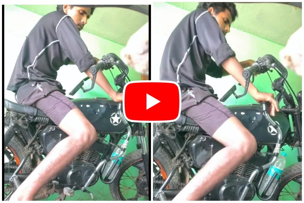 Jugaad Wali Bike: With an amazing engineering mind, the guy set a bus-like gear in the bike.