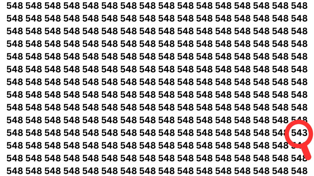 Optical illusion: अच्छे अच्छे धुर्रंधर के भी 6 सेकंड में 548 के बीच 543 खोजने में छूट गए पसीने, क्या आप ढूंढ लोगे