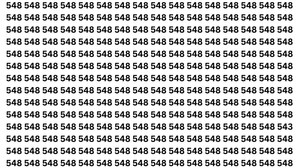 Optical illusion: अच्छे अच्छे धुर्रंधर के भी 6 सेकंड में 548 के बीच 543 खोजने में छूट गए पसीने, क्या आप ढूंढ लोगे