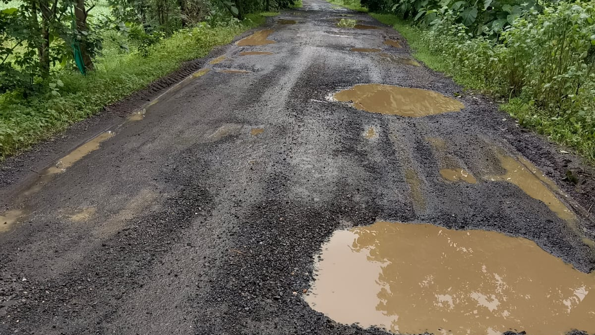 Road turned into potholes: Damjipura-Bhainsdehi road turned into potholes
